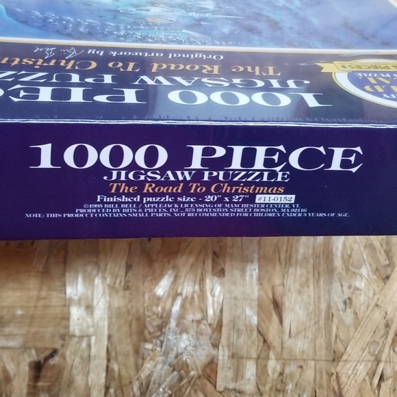 1995 The Road to Christmas 1000 Piece Jigsaw Puzzle Glow in the Dark 20” x 27” - Picture 11 of 12